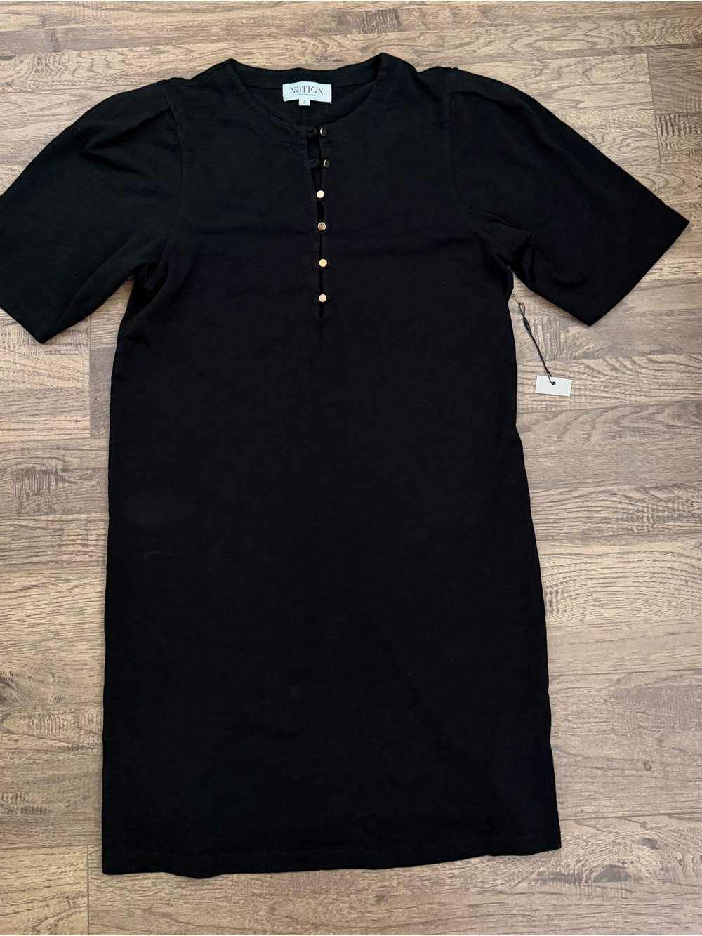 NWOT$118 Anthropologie Nation LTD 💯 Cotton Shift Dress, Black, S, Small